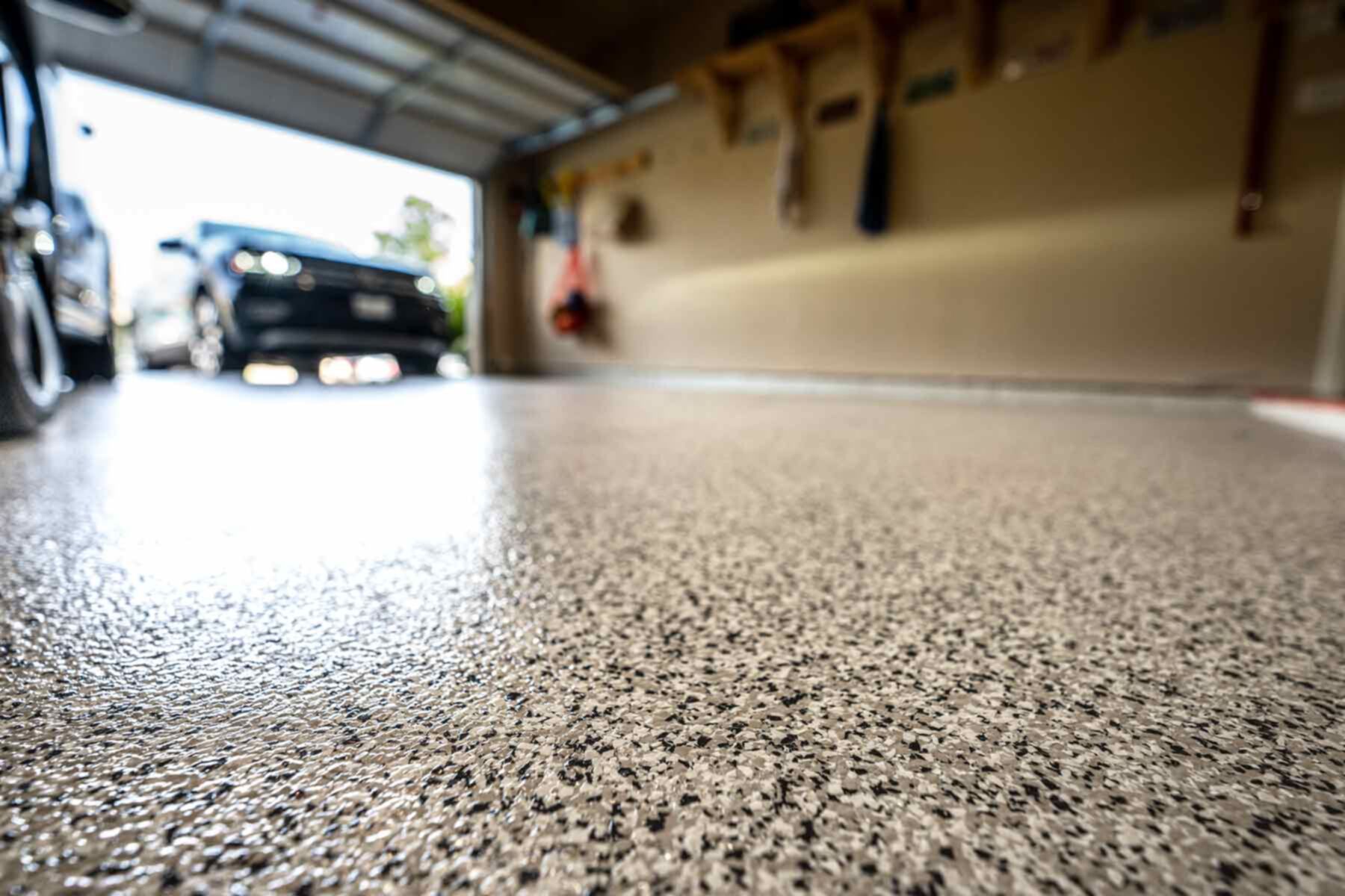Flake epoxy flooring finish in Edmond Oklahoma